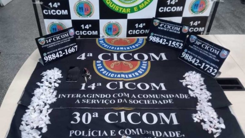 Dois traficantes são presos com mais de 200 porções de entorpecentes no bairro Jorge Teixeira