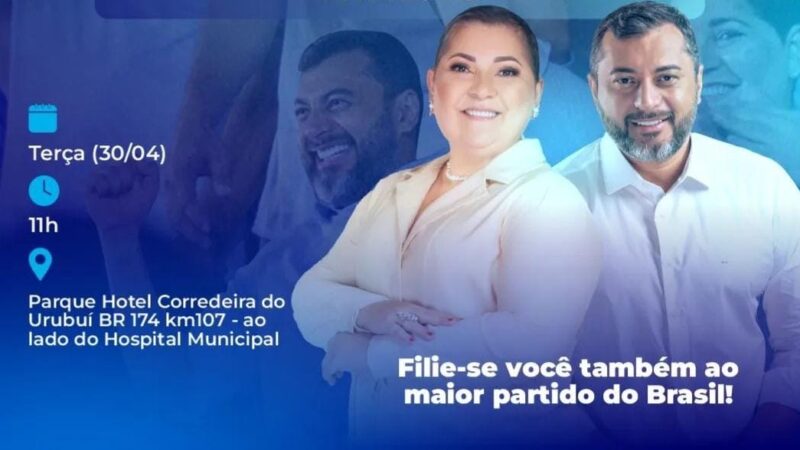 Wilson Lima lança pré-candidatura de Patrícia Lopes nesta terça-feira (30), em Presidente Figueiredo